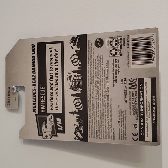 Mercedes-Benz Unimog 1300 White Hot Wheels Rescue Series 1/10 - Picture 7 of 7